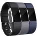 Maledan Bands Replacement Compatible with Fitbit Charge 2, 3-Pack, Large Gray/Blue/Black Black/Blue/Gray Large