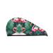 Palm Leaf and Flamingos Couple SamLng Coral Velvet Dry Hair Cap Perfect for Home Travel Pool Parties Beaches Baths and More