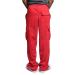 Men's Heavyweight Cargo Sweatpants - Red Stretch Jogger Sports Pants | Elastic Waist | Drawstring Trousers - Size Medium - Buy Online on GoSupps.com