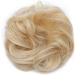 Scrunchy Bun Updo Hairpiece | Wavy Curly Messy Hair Bun Extension | Gold Blonde Mix Bleach Blonde Chignon - Buy Online on GoSupps.com