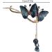 Butterflies Hair Clips | Hair Accessories Clip For Women | Rhinestone Tassel Hair Chain Chic Hair Accessories Nonslip Grip Embellished With Rhinestones For Daily Use Blue - Buy Online on GoSupps.com