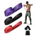 Rantizon Resistance Bands Set of 3 long resistance band for Men Women with 3 Different Resistance Levels Gym Bands Resistance for Exercise Training Yoga Fitness Band for Chest Expanding Arm Leg red black purple