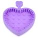Angoily Makeup Brush Cleaning Pad Makeup Brush Cleaning Tool Limpiador De Brochas De Maquillaje Heart Brush Cleaner Pad Makeup Pallete Eye Shadow Brush Silica Gel Purple Foldable