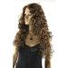 BGHJUE Wig Female Light Brown Small Curly Hair Fluffy Face Repair Long Curly Hair Multi-wave Cover Face 60cm