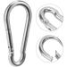 OWAYOTO 4 Inch Carabiner Clip 2pcs - Heavy Duty Spring Snap Hook for Hammocks, Punching Bags, Swing Chairs - Ideal for Camping, Hiking, and Gym Equipment - Buy Online on GoSupps.com