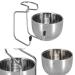 Stainless Steel Shaving Brush & Razor Stand Holder Set | Complete Shaving Bowl & Soap Cup Care for Men | Premium Grooming Essentials - Buy Online on GoSupps.com
