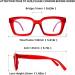 Amorays Oversize Square Frame Reading Glasses for Women & Men - Vintage Style with Anti-Blue Light Lenses - +1.00 Red Presbyopia Readers - Buy Online on GoSupps.com