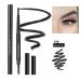 Double Head Eyebrow Pencil 5 Colors Waterproof Eyebrow Triangular Eyebrow Pencil Tip with Brush Cosmetic Makeup (Black )