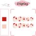 24Pcs Red Heart Short Square Press On False Nails | Full Cover Acrylic Tips for Women Decoration - Buy Online on GoSupps.com