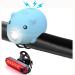 AaiLucky Bike Scooter Horn with Headlight, Rechargeable Bicycle Light & Horn for Kids, Bike Light Set for Night Riding, 5 Sounds & 3 Lighting Modes, Fit Adults Kids Road Mountain Bicycles blue