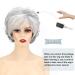 SEVENCOLORS Natural Curly Short Grey Pixie Cut Wig for White Women - Silver Synthetic Hair, White Bangs - Older Lady Wig - Buy Online on GoSupps.com