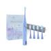 Foldable SanitizeClean Electric Toothbrush 4 Brush Heads Flexible Amplitude Fast Charge Portable Travel Sonic Toothbrushes for Adults Blue