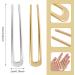 6 Pieces Gold French Hair Pin Simple French U Shaped Hair Pins Metal Hair Pin 4 Inch Large French Hair Pin Gold Silver Hair Fork Stick 2 Prong Updo Chignon Hair Pin for Women Buns Hair Accessories - Buy Online on GoSupps.com