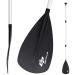 Goplus Adjustable Surf & SUP Paddle, 3-Piece Aluminum Alloy, Stand Up Paddleboard Paddles for Kayak Boat, Blcak 1-piece