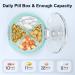 AV00Z 4 Compartment Travel Pill Organizer - Cute & Portable Pill Box for Vitamins & Medication - Moisture Proof Daily Case - Buy Online on GoSupps.com
