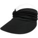Muryobao Women's Sun Visor Hat | Wide Brim UPF 50+ UV Protection Beach Cap - Black - Buy Online on GoSupps.com