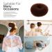 Hair Donut Bun Maker 2PCS - Large Ring Style Chignon Doughnut Shaper for Thick & Long Hair - 3.5 Inch Brown (Pack of 2) - Buy Online on GoSupps.com