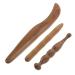 SEWACC 3 piece of hand tool Hand massage tool Home tools Wood massage tools acupuncture massage device wood massage tab semi-stick stick equipment wooden handheld handmade tools