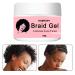 Braiding Gel - Braid Balm Control Edge Lock Gel | Hair Jam Strong Hold Smooths and Tames Frizz No for All-Day Locks Twist and Edge Styling Gel Homraa