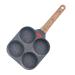DELURA Saucepan Egg Frying Pan Multifunction Hamburger Steak Pan Wooden Handle Cooking Pan Cooking Utensils Wok Orange
