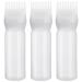 Paefiu 3 pieces hair oil applicator 170ml hair oil applicator bottle with a gradual scale root ridge applicator bottle hair dyer Applicator bottle hair for hair oiling hair coloring white