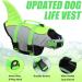 Emust Dog Life Jacket - Adjustable Size for Small Medium & Large Dogs | Water Safety Vest with Rescue Handle for Swimming & Beach - Green - Buy Online on GoSupps.com