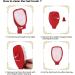 Paddle Hair Brush Detangler for Natural Curly Straight Wet/Dry Hair - Rose Red - Buy Online on GoSupps.com