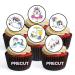 PRECUT Cute Unicorns Edible Cupcake Toppers - Unicorns Theme Premium Thickness SWEETENED VANILLA - wafer card disc cake decorations (Pack of 12)