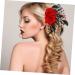 FRCOLOR banquet earphone dress hairpin hair accessories scarf bride baffle hat Korean version fascinator tea party headpiece rose hair clip day of the dead hairaccessories - Buy Online on GoSupps.com