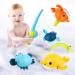 TwoOnto Bathing Toy Fishing Game - 4 Piece Montessori Pool Toy Set for Kids 1-5 Years - Fun Floating Bathtub Toys - Buy Online on GoSupps.com