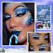 Shop Blue Eyeshadow Palette | Christmas Matte & Shimmer | 18 Pigmented Cool Toned Multichrome Makeup for Holidays - Buy Online on GoSupps.com