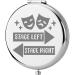 Lywjyb Birdgot Drama Gift Theatre Girl Compact Makeup Mirror Actor Actress Makeup Mirror Stage Left Stage Right (Stage Mirr)
