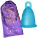Me Luna Menstrual Cup Soft Ring Cyan Size S