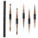 Lusofie 5Pcs Double-Ended Nail Art Brushes Acrylic Nail Liner Brushes Nail Design Brush for Nail Painting Polishing Detail Nail Brushes for Nail Art Salon Home DIY Manicure