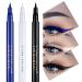 Waterproof 3Pcs Blue White Black Colored Eyeliner Liquid Matte Eyeliner Set for Women.Long Lasiting Liquid Colorful Eye Liner Colorstay Eye Makeup. lapiz delineador de ojos contra el agua para ojos de colores 6912