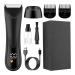 Hair Clippers Fully Body Groin Trimmer for Men Women Electric Face Beard Bikini Body Hair Trimmer Rechargeable Pubic Shaver(Black)