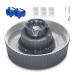 Cat Water Fountain Porcelain, Pet Water Fountain for Dog and Cat, 3 Carbon Filters and 2 Water Pumps Grey