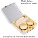 Portable Marble Surface Mirror Square Contact Lens Case - Gold | International Shipping Available - Buy Online on GoSupps.com