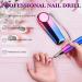 Yuniooe 35000 RPM Professional Portable Electric Nail Drill - Gradient Blue - Salon or DIY Nail Gel Removal Kit - Buy Online on GoSupps.com