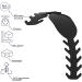10x Elastic Mask Holder - Adjustable Reusable Bracket for Comfortable Respiratory Protection - Black Mask Extender Hooks - Buy Online on GoSupps.com