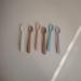 Mushie Silicone Baby Feeding Spoons - Set of 2 | Food Grade Silicone | Dishwasher Safe | Blush/Shifting Sand - Buy Online on GoSupps.com