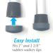 Deluxe TuffCaps Walker Glide Covers Bundle - 6 Pairs (Gray) - Buy Online on GoSupps.com