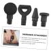Beaupretty Fascia gun head muscle massage device accessories head muscle -relaxing tool head vibration relaxation pistol head accessories head massage tips massage devices 9x6x2cm black