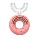 Kids U Shaped Toothbrush Cartoon Shape Silicone 360 Kids U-shaped Toothbrush Age 2-6 Manual Toothbrush for Home Pink/B