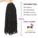 ZRQ Butterfly Locs Crochet Hair 18 Inch 6 Packs Pre Looped Distressed Locs | Natural Hair Extension for Black Women | Pack of 6 | 1B - Buy Online on GoSupps.com