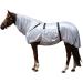 RL24 Eczema Horse Ceiling with Neck & Abdomen - Fine Meshed Insect Protection - Silver Gray 135cm | Double Front Closure & Leg Cords - Buy Online on GoSupps.com