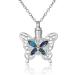 Canghai Rousa Butterfly Cremation Urn Necklace for Ashes Alloy Keepsake Pendant Necklace Ashes Holder Memorial Jewelry for Human or Dog Pet butterfly 6 - Buy Online on GoSupps.com