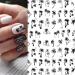 2pcs Nail Tropical Style Palm Summer Tree 3D Nail Stickers self-Adhesive Coconut Tree Manicure DIY Beauty Black Palm Tree Nail Stickers 3D Nail Decor Decal 2022 Beach Nail Decals (2pcs Black Palm Tree)