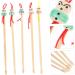 Didiseaon 5pcs Bamboo Doll Head Ear Cleaners Cute and Practical Ear Wax Remover Tool for Personal and Family Use Skid-Resistant Design for Easy Cleaning Random Color - Buy Online on GoSupps.com