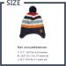 XIAOHAWANG Knitted Baby Hat with Fleece Lining and Pompom | Navy Striped Toddler Kids Beanie 9-24 Months - Buy Online on GoSupps.com